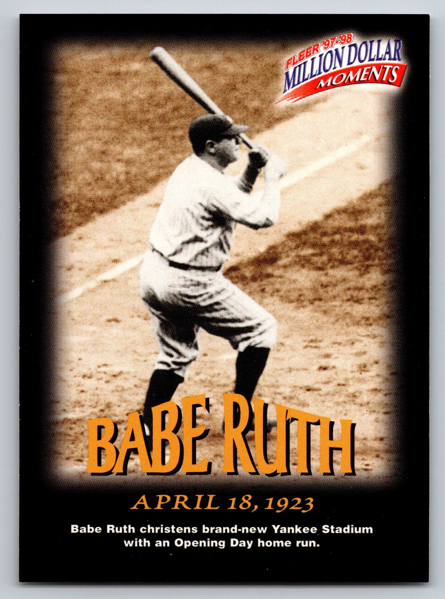 1997-98 Fleer Million Dollar Moments #3 Babe Ruth