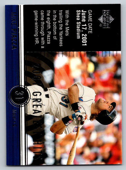 2002 Upper Deck #GH4 Mike Piazza 2001 Greatest Hits