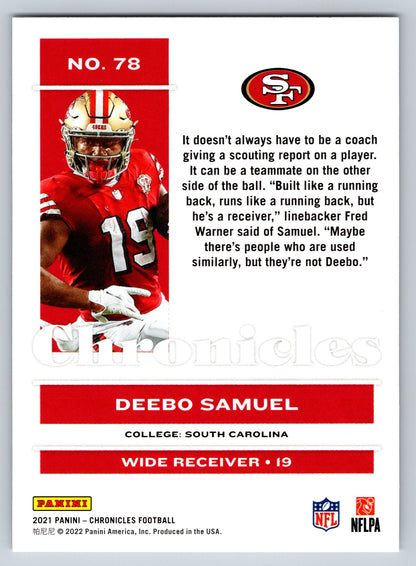 2021 Panini Chronicles #78 Deebo Samuel Green