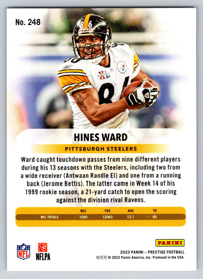 2023 Panini Prestige #248 Hines Ward Xtra Points Diamond