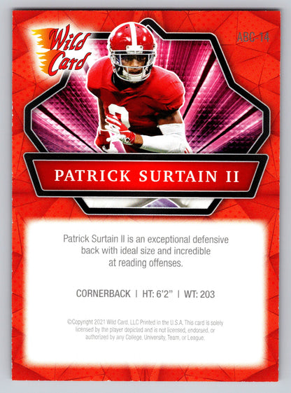 2021 Wild Card Alumination #ABC-14 Patrick Surtain II Red