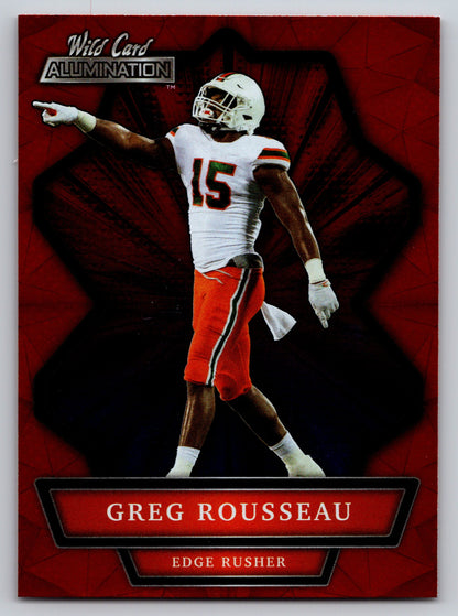 2021 Wild Card Alumination #ABC-19 Gregory Rousseau Red