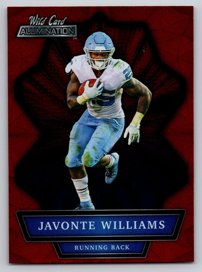 2021 Wild Card Alumination #ABC-40 Javonte Williams Red