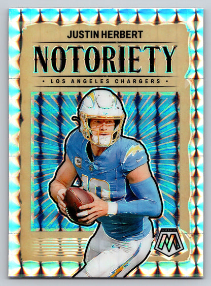 2024 Panini Mosaic #14 Justin Herbert Notoriety Mosaic