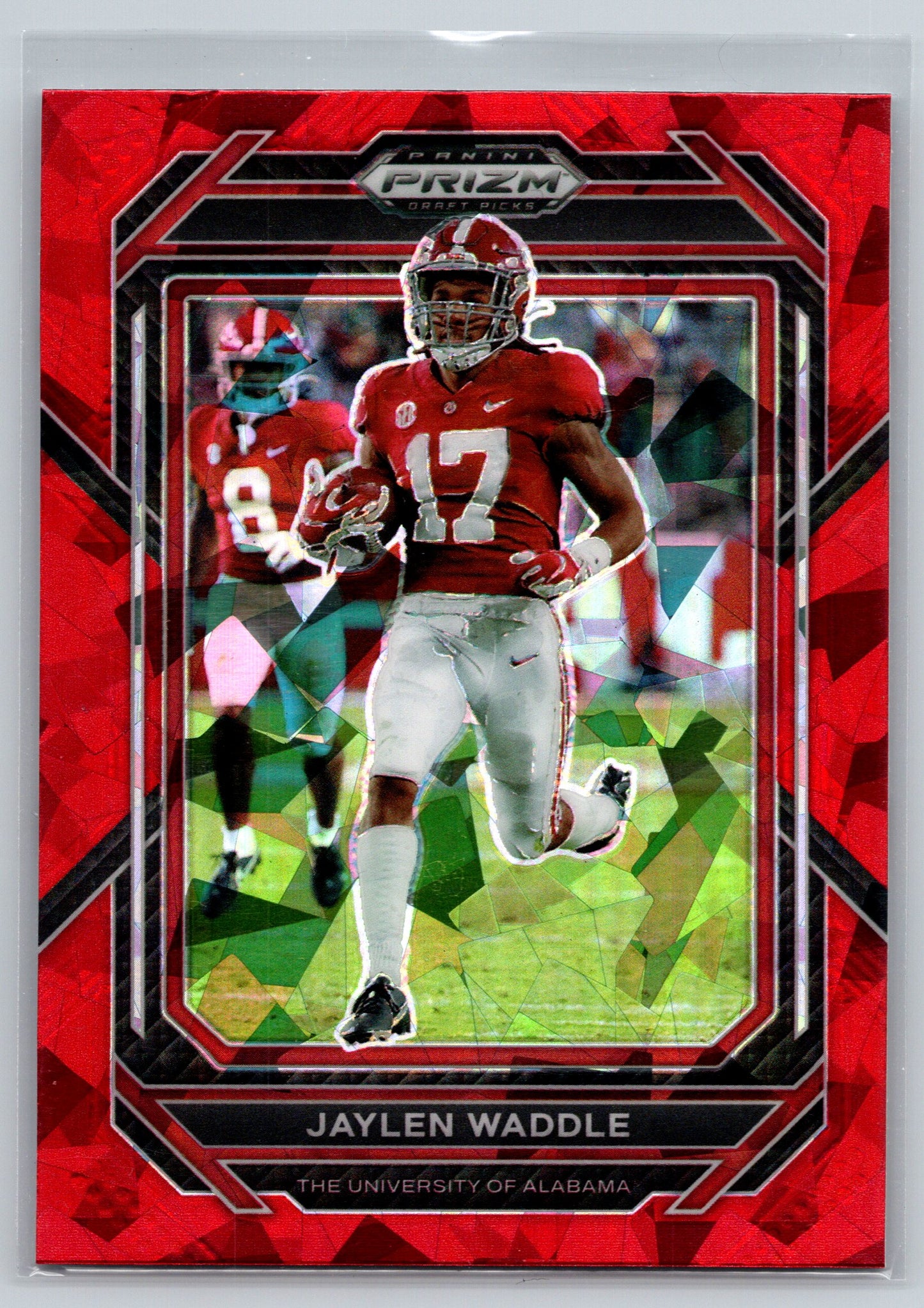 2023 Panini Prizm Draft Picks #49 Jaylen Waddle Prizms Red Ice