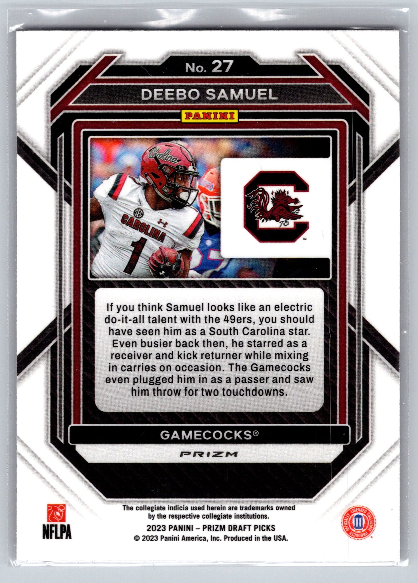 2023 Panini Prizm Draft Picks #27 Deebo Samuel Prizms Red Ice