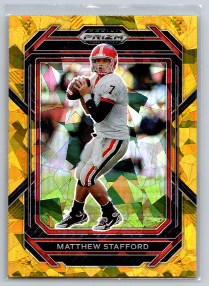 2023 Panini Prizm Draft Picks #74 Matthew Stafford Prizms Gold Ice