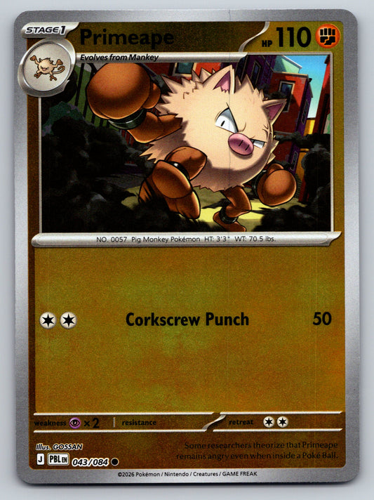 ME05: Pitch Black #043/084 Primeape Reverse Holo