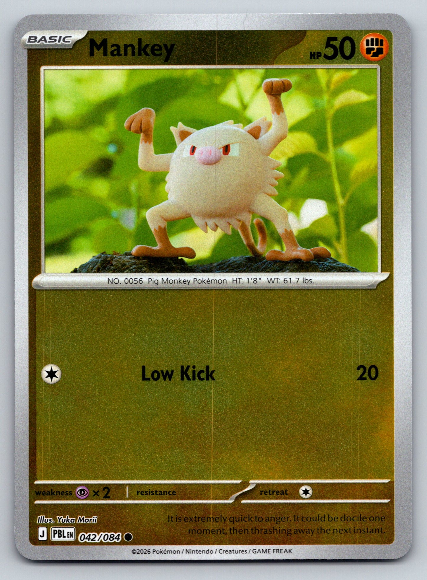 ME05: Pitch Black #042/084 Mankey Reverse Holo