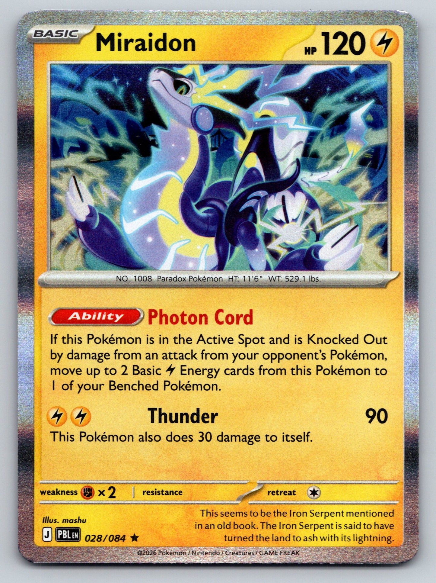 ME05: Pitch Black #028/084 Miraidon holo