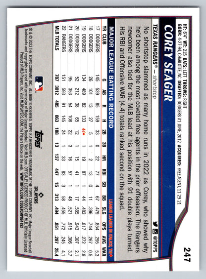 2023 Topps Big League #247 Corey Seager