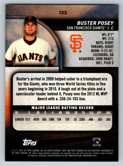 2025 Stadium Club #133 Buster Posey Lime Green
