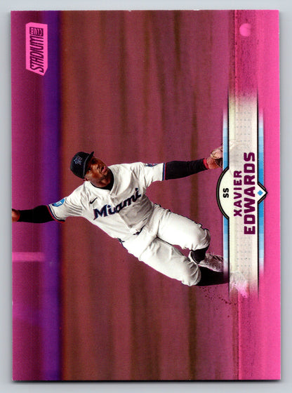 2025 Stadium Club #107 Xavier Edwards Pink Foil
