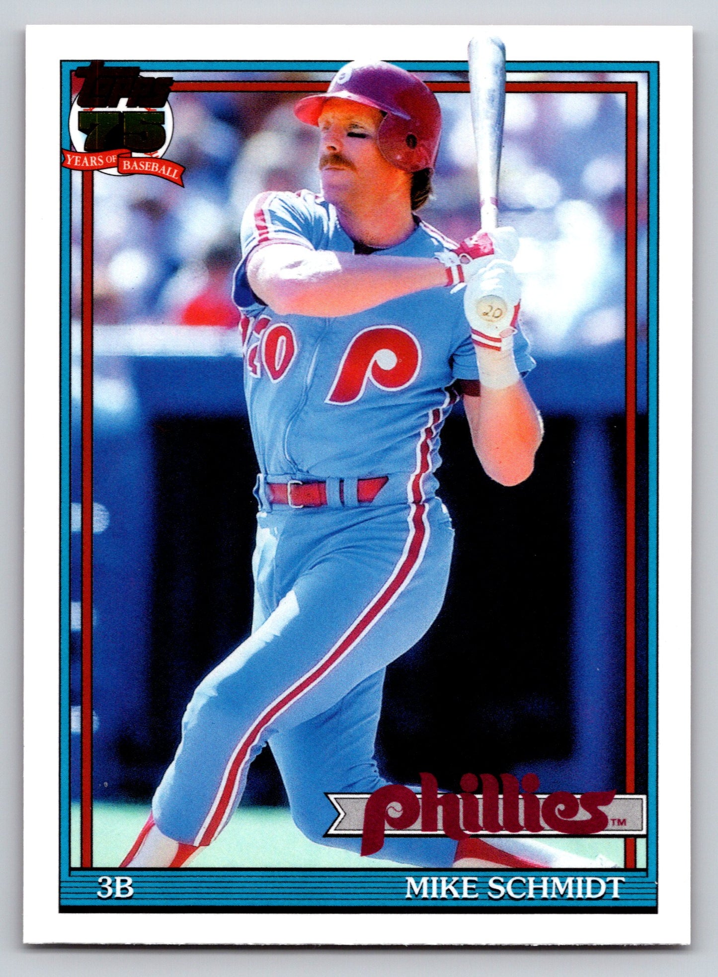 2026 Topps #T91-72 Mike Schmidt 1991 Topps Baseball 35th Anniversary