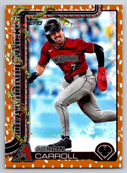 2025 Topps Holiday #H158 Corbin Carroll Gold Holiday Lights