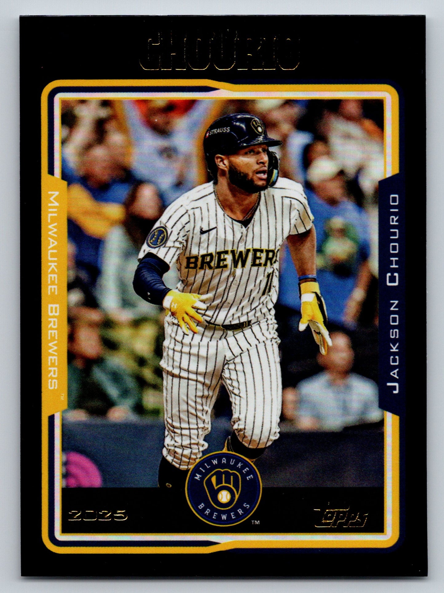 2025 Topps Archives #268 Jackson Chourio Black Foilboard
