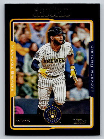 2025 Topps Archives #268 Jackson Chourio Black Foilboard