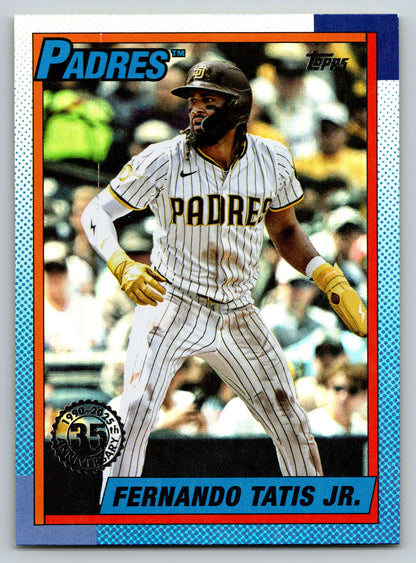 2025 Topps Update #U90-23 Fernando Tatis Jr. 1990 Topps Holofoil