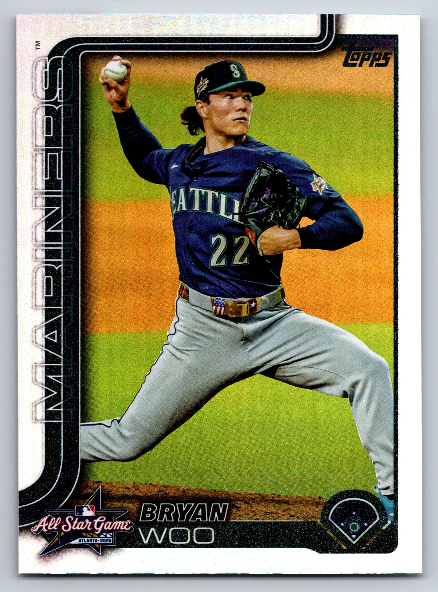 2025 Topps Update #ASG-34 Bryan Woo 2025 All-Star Game rainbow foil