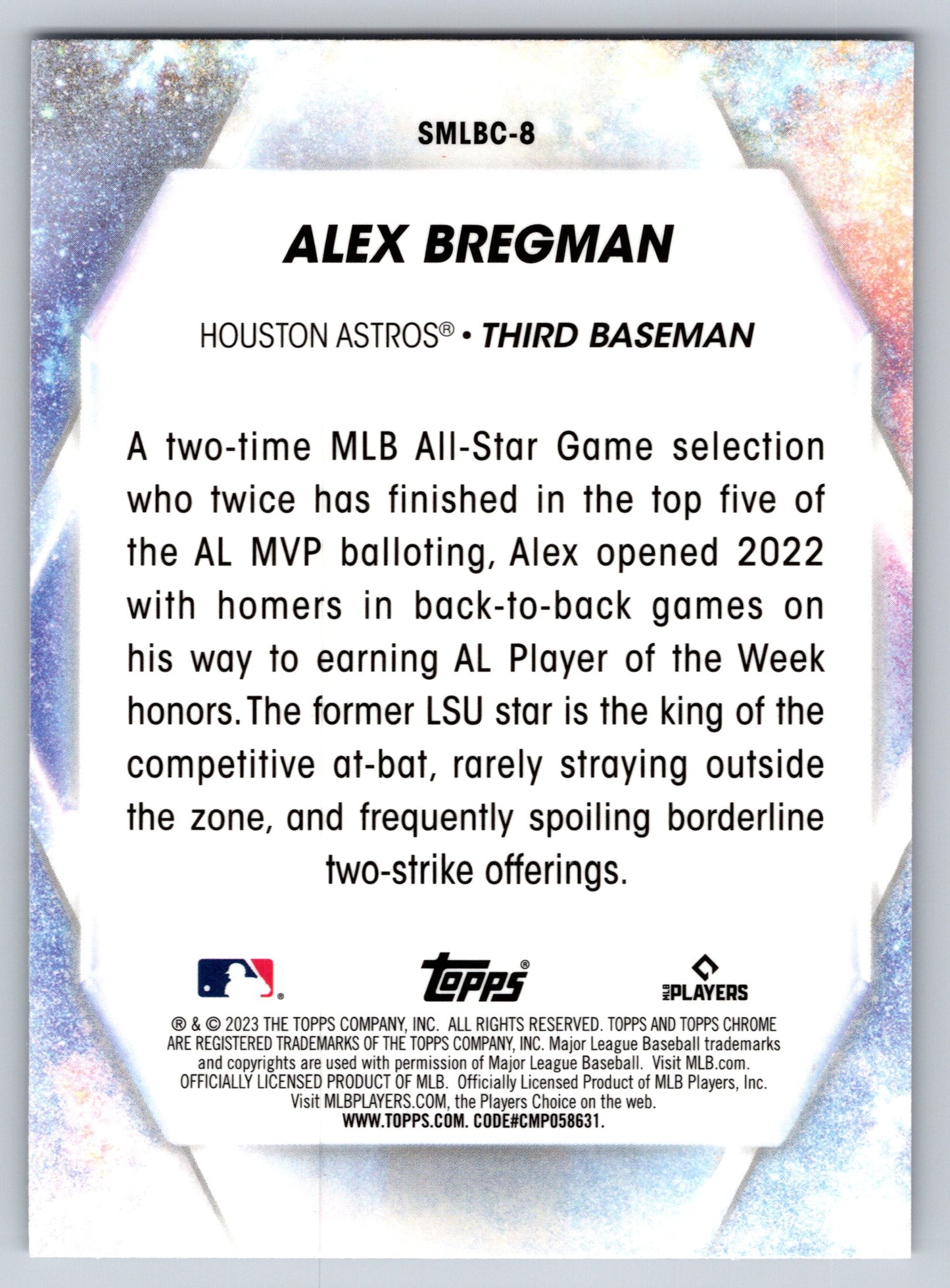 2023 Topps #SMLBC-8 Alex Bregman Stars of MLB Chrome