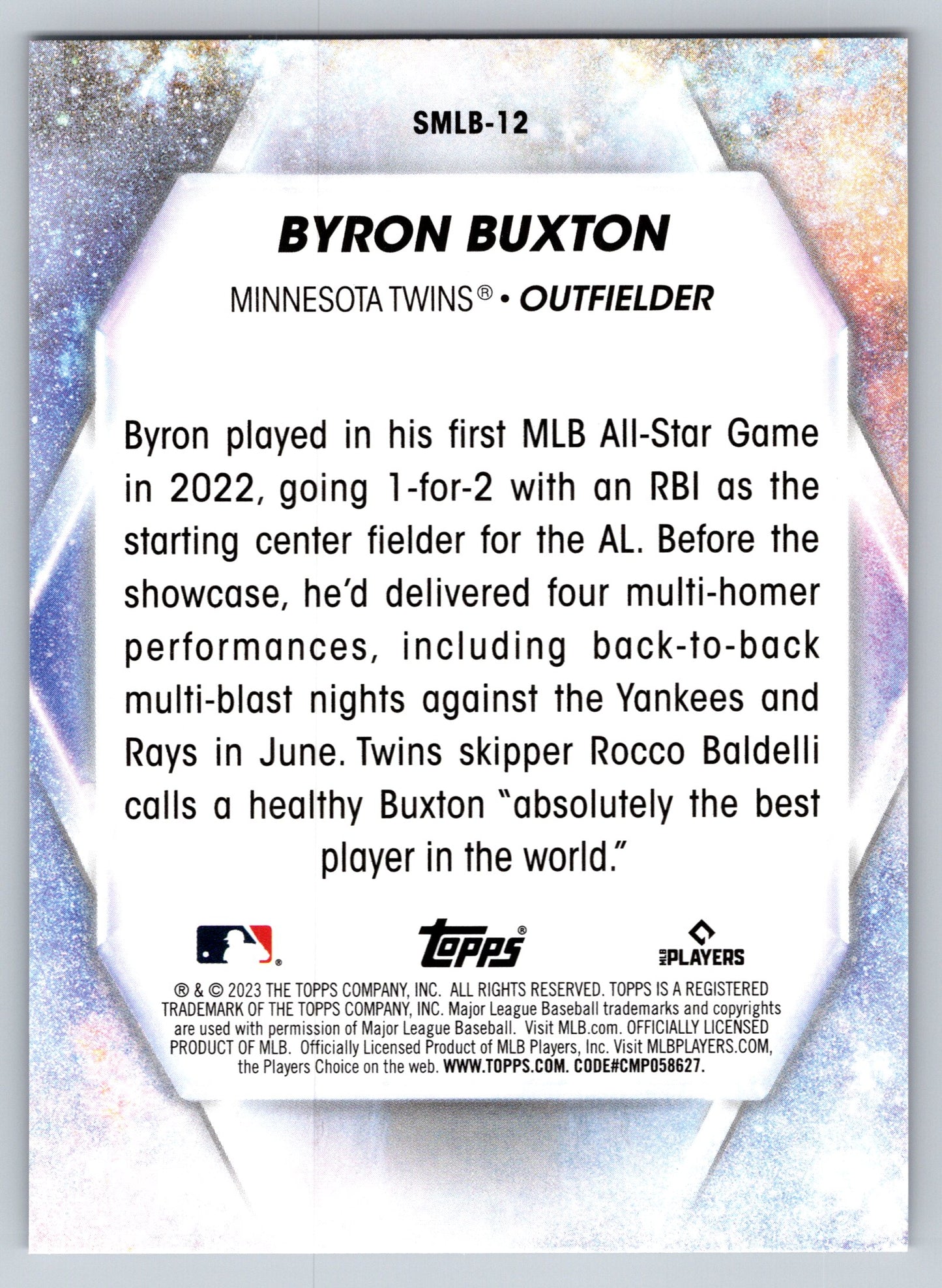 2022 Topps 1st Edition - Stars of MLB #SMLB-12 Byron Buxton