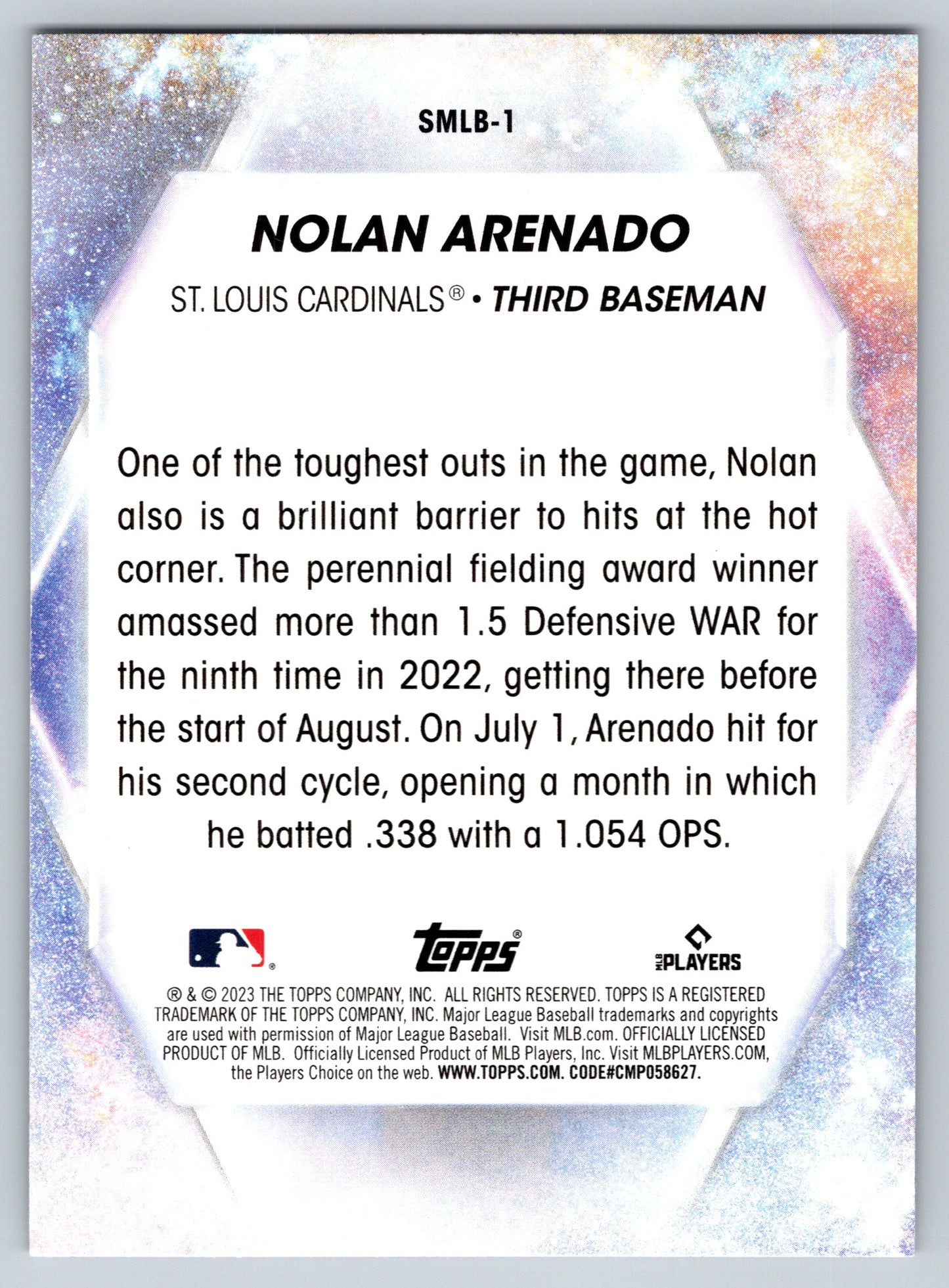 2023 Topps #SMLB-1 Nolan Arenado Stars of MLB