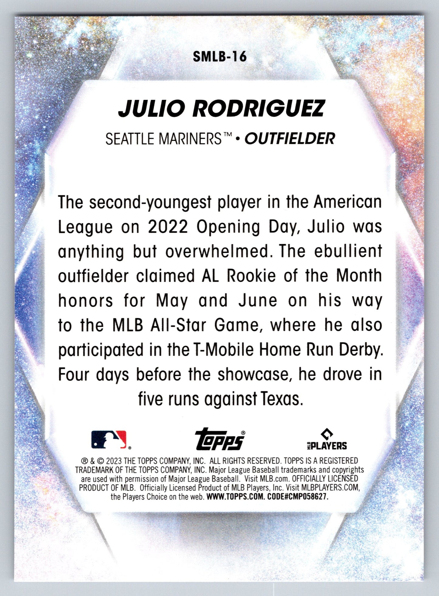 2023 Topps #SMLB-16 Julio Rodriguez Stars of MLB