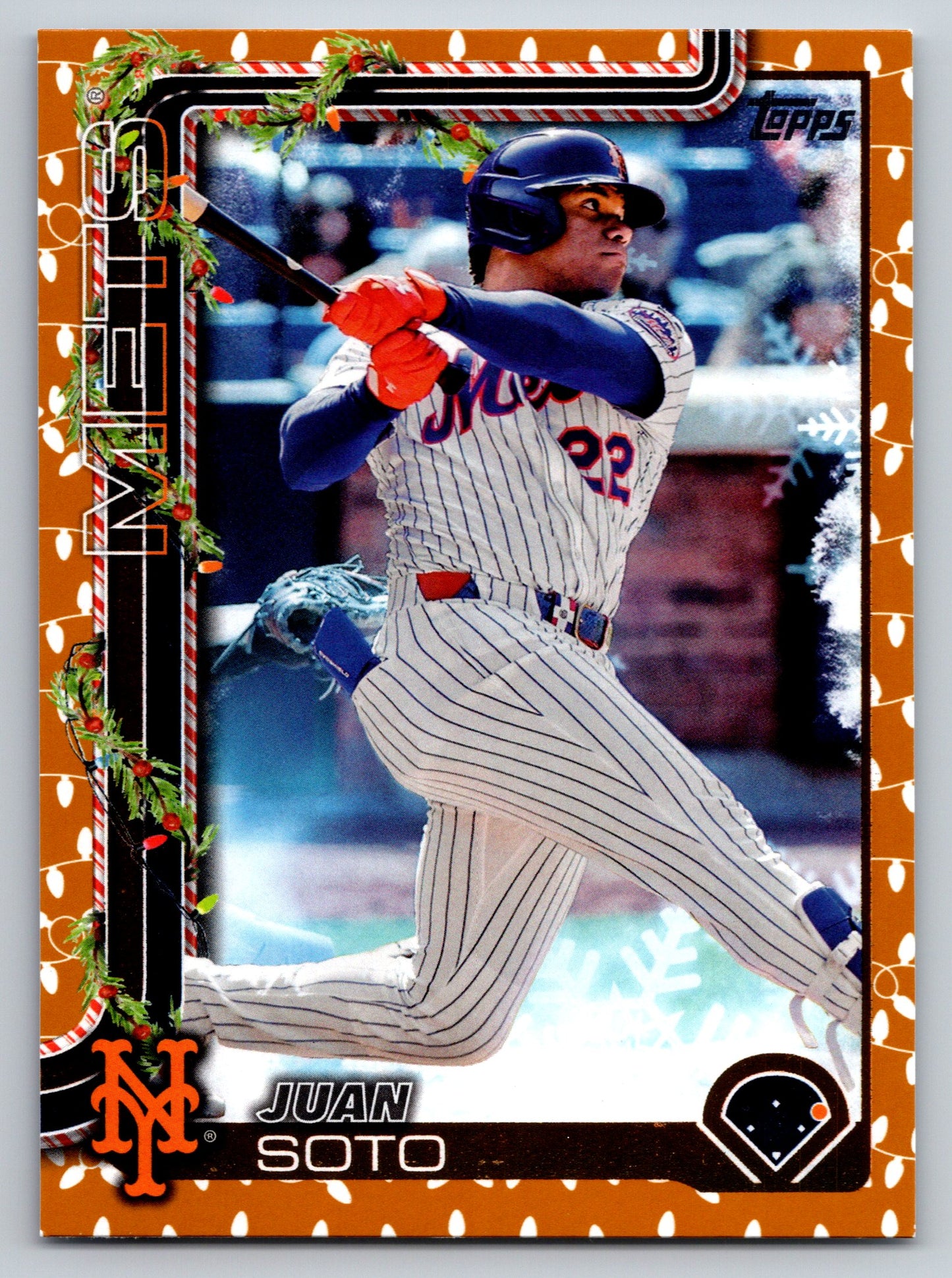 2025 Topps Holiday #H150 Juan Soto Gold Holiday Lights