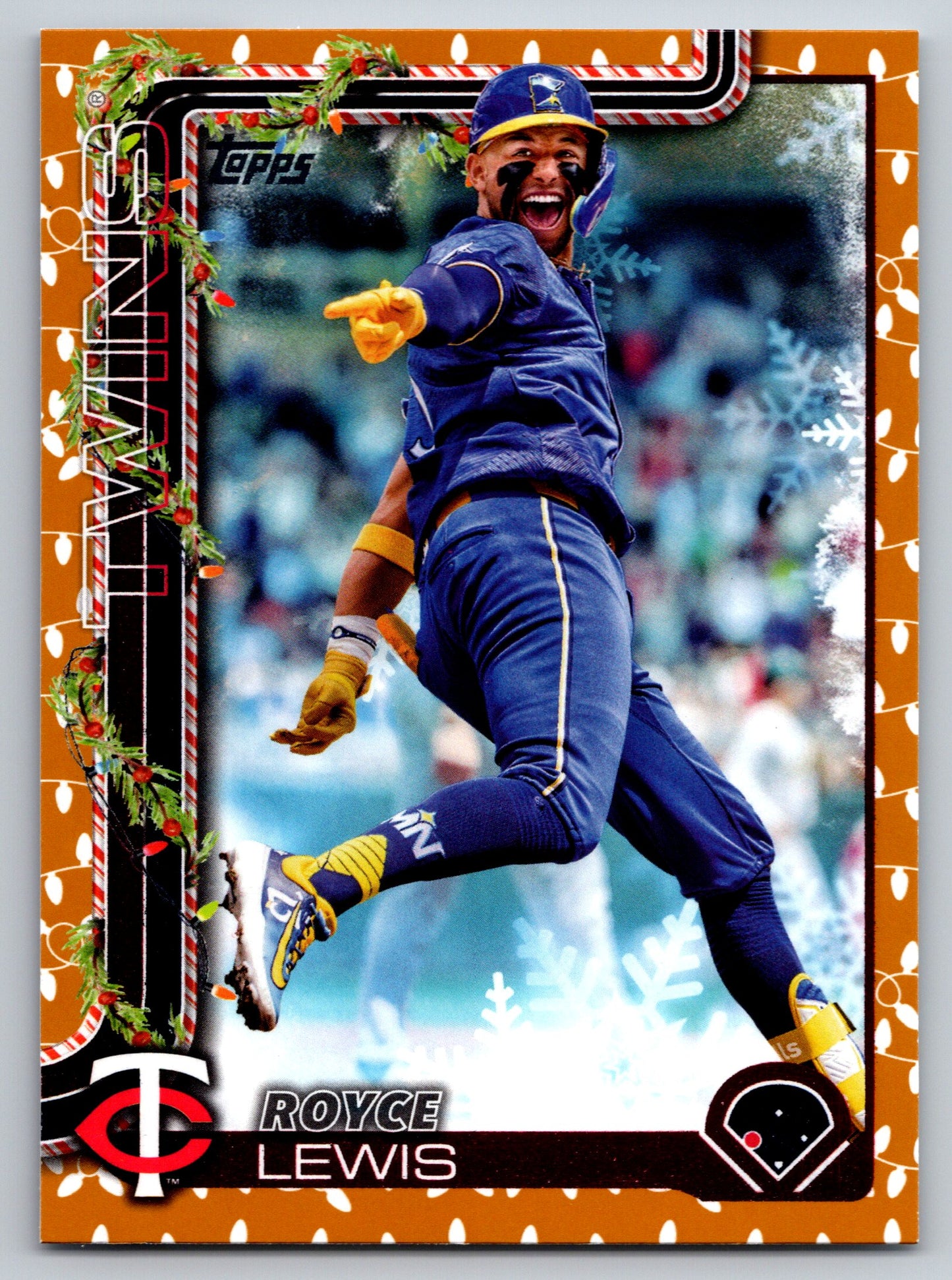 2025 Topps Holiday #H194 Royce Lewis Gold Holiday Lights