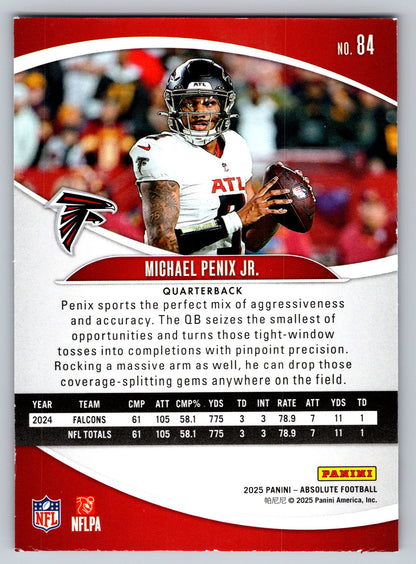 2025 Panini Absolute #84 Michael Penix Jr. Yellow