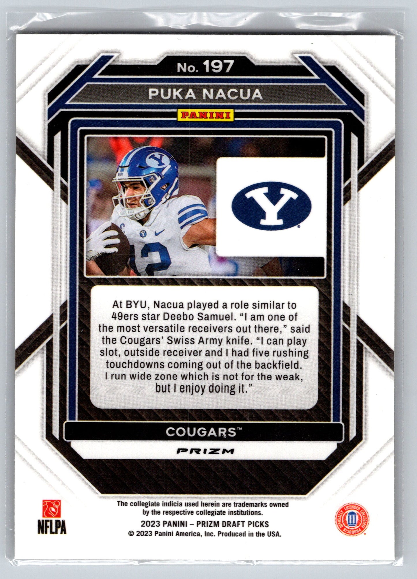 2023 Panini Prizm Draft Picks #197 Puka Nacua Prizms Gold Ice