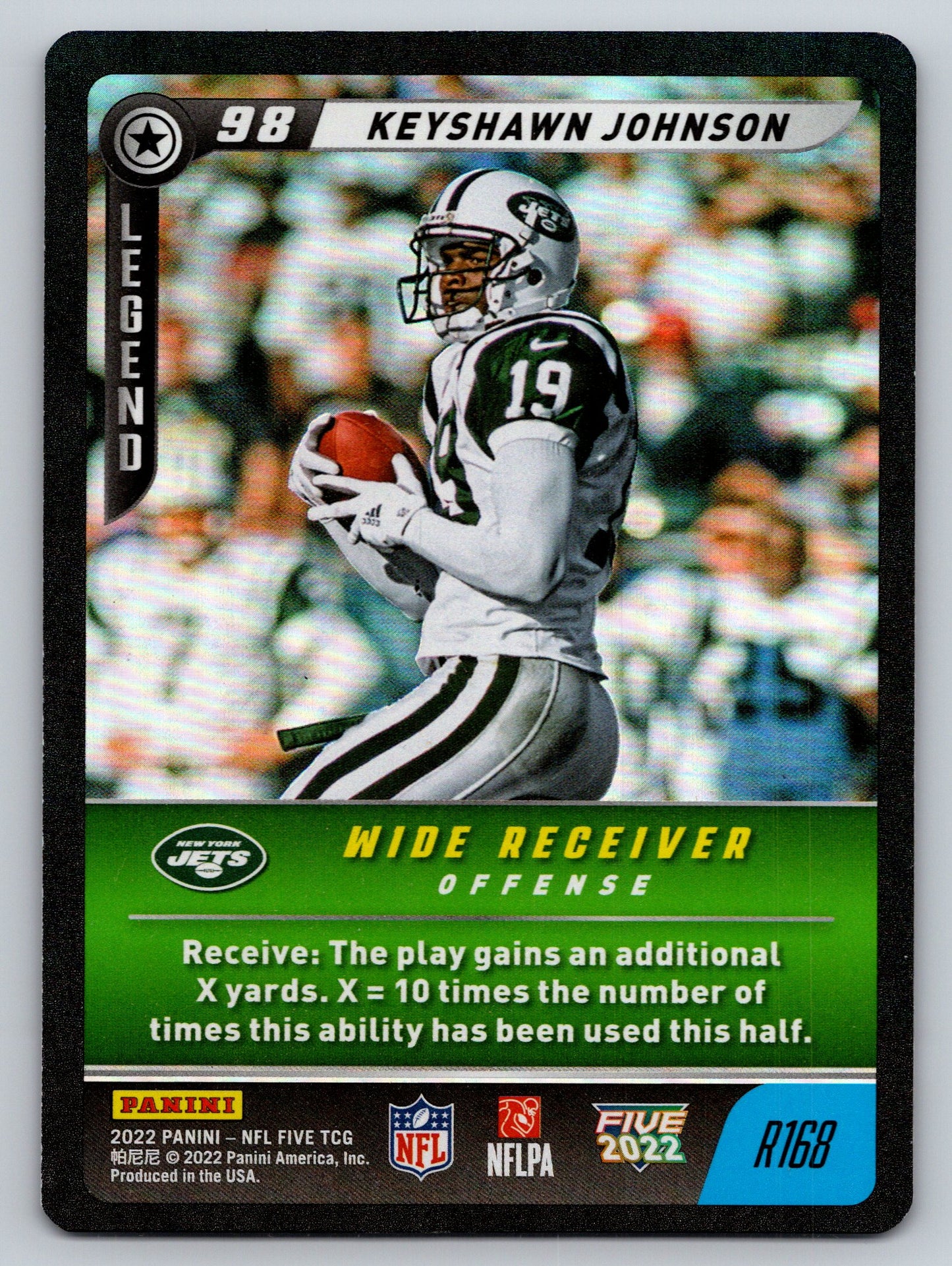 2022 Panini NFL Five #R168 Keyshawn Johnson Rainbow Foil