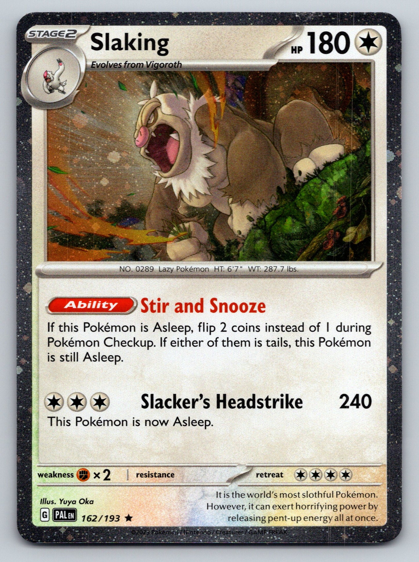 Miscellaneous Cards & Products #162/193 Slaking (Cosmos Holo)