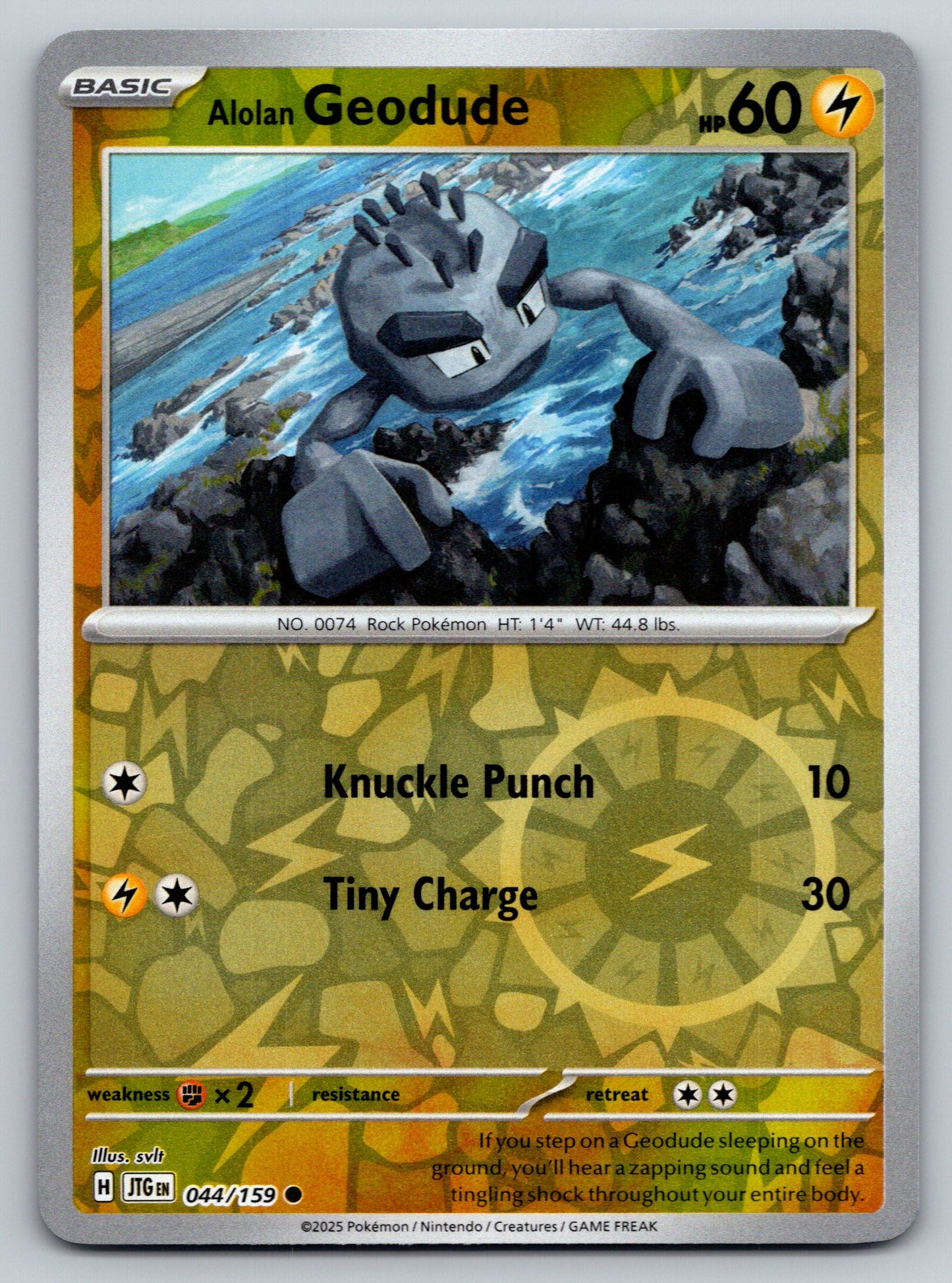 SV09: Journey Together #044/159 Alolan Geodude reverse holo