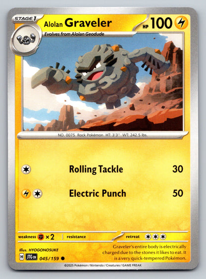 SV09: Journey Together #045/159 Alolan Graveler