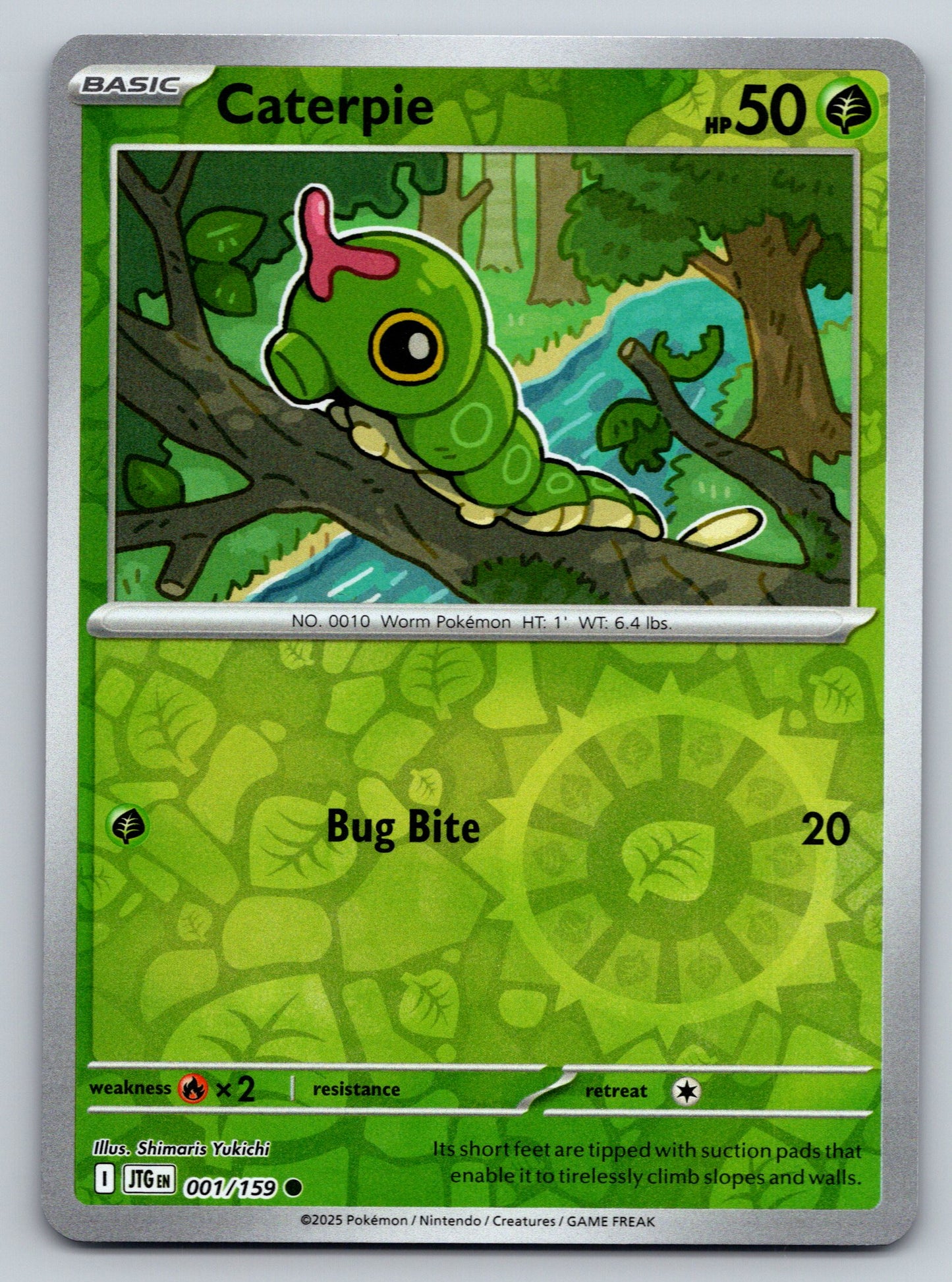 SV09: Journey Together #001/159 Caterpie reverse holo