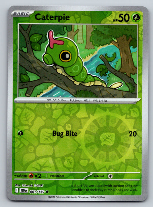 SV09: Journey Together #001/159 Caterpie reverse holo