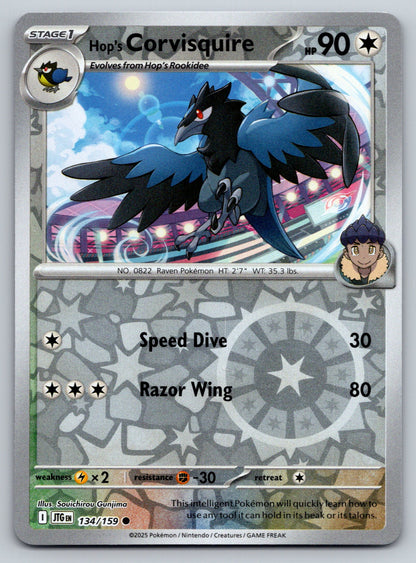 SV09: Journey Together #134/159 Hop's Corvisquire Reverse Holo