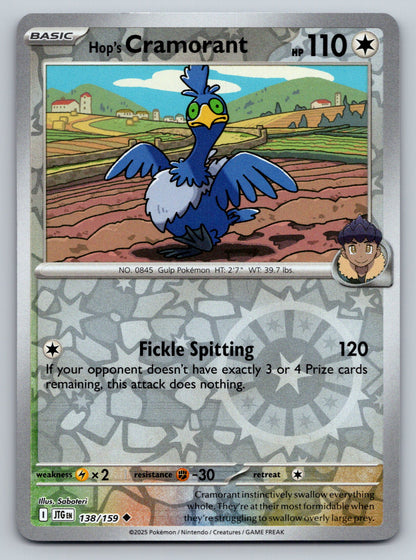 SV09: Journey Together #138/159 Hop's Cramorant Reverse Holo
