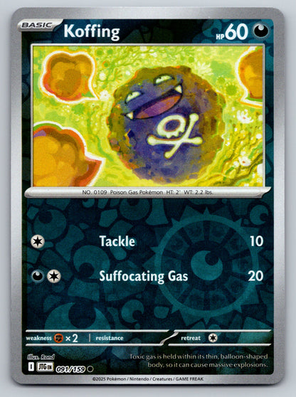 SV09: Journey Together #091/159 Koffing Reverse Holo