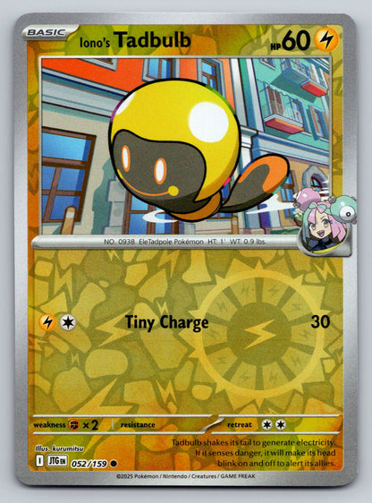 SV09: Journey Together #052/159 Iono's Tadbulb Reverse Holo
