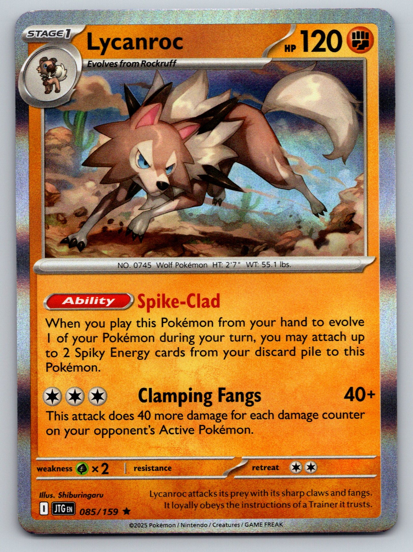 SV09: Journey Together #085/159 Lycanroc holo