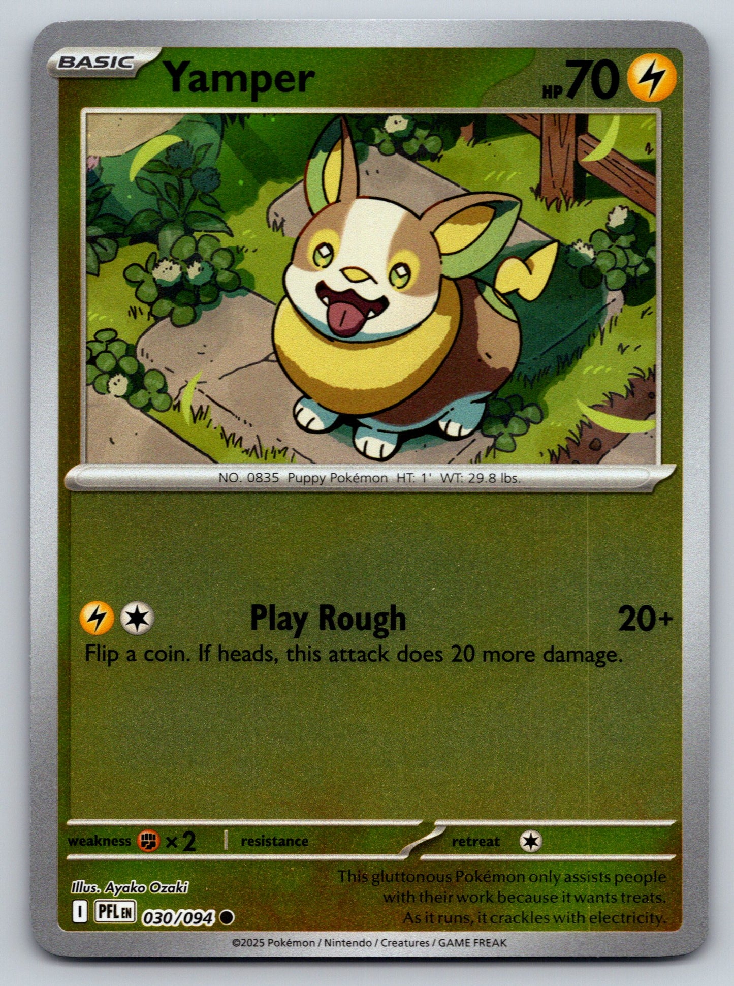 ME02: Phantasmal Flames #030/094 Yamper Reverse Holo