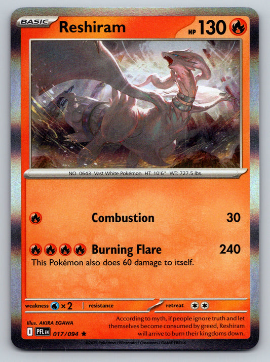 ME02: Phantasmal Flames #017/094 Reshiram holo