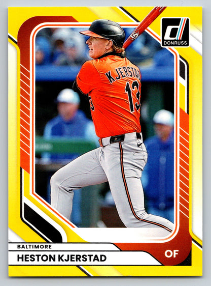 2026 Donruss #76 Heston Kjerstad Yellow Flood