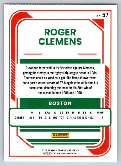 2026 Donruss #57 Roger Clemens