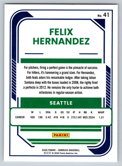 2026 Donruss #41 Felix Hernandez