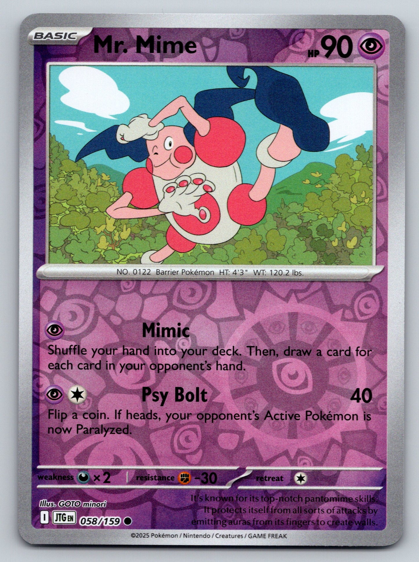 SV09: Journey Together #058/159 Mr. Mime Reverse Holo
