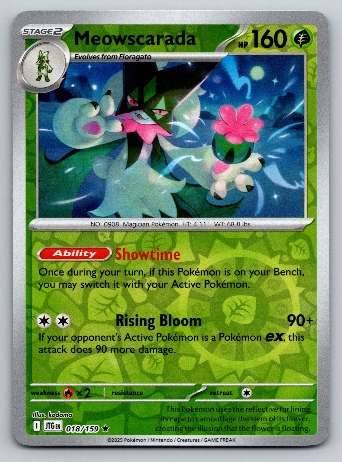 SV09: Journey Together #018/159 Meowscarada Reverse Holo