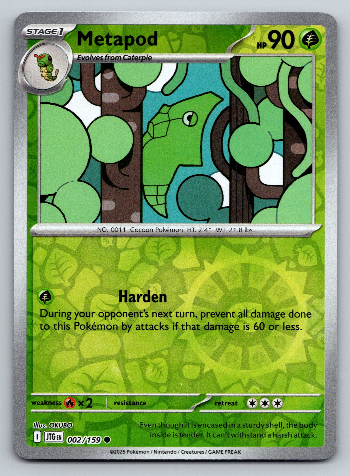 SV09: Journey Together #002/159 Metapod Reverse Holo